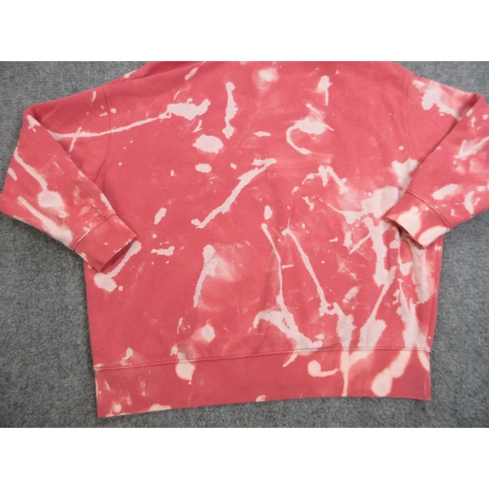 Nike Hoodie Womens Large‎ Pink White Tie Dye Center Swoosh Logo DJ7668-622